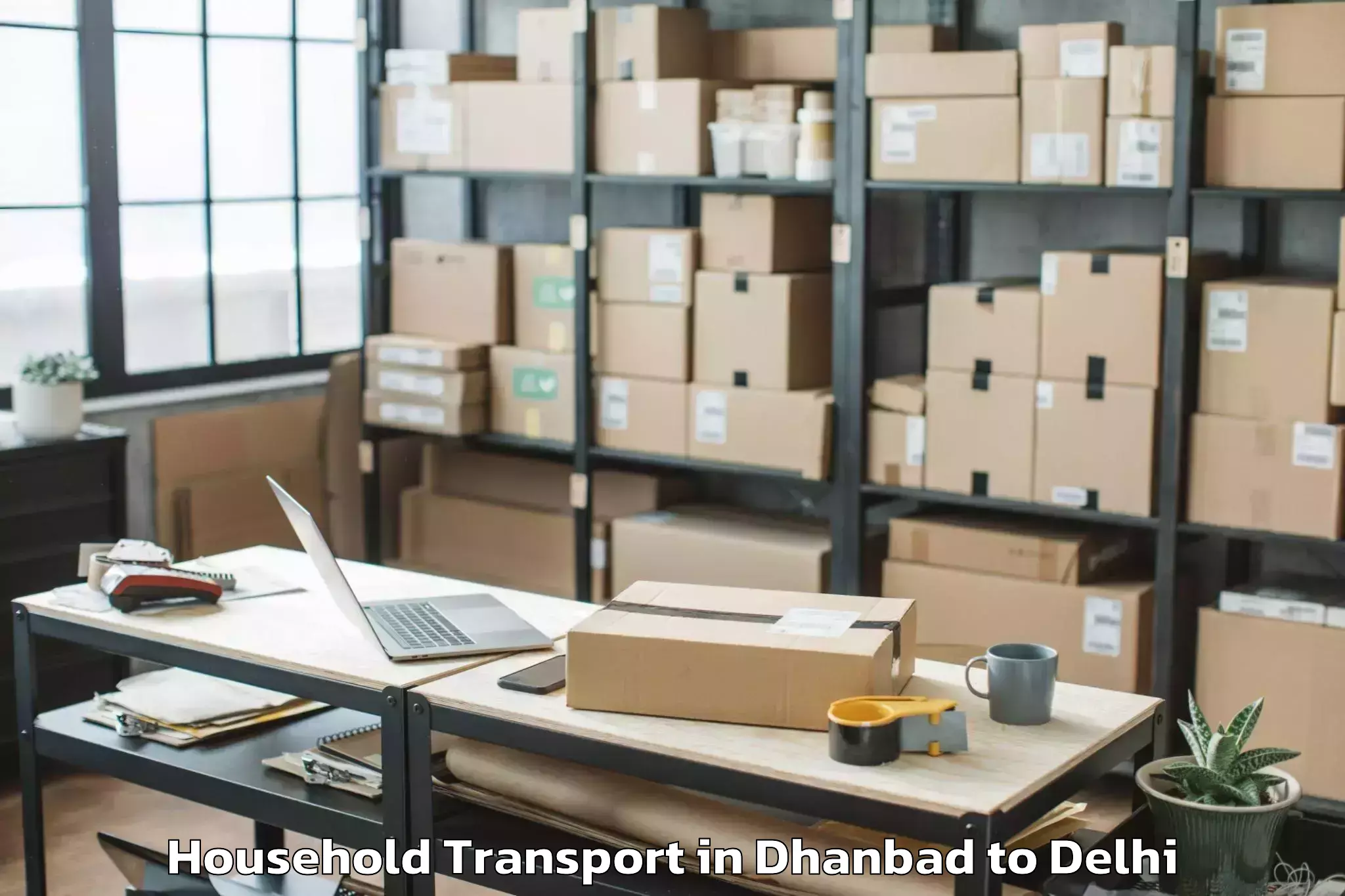 Quality Dhanbad to Naraina Household Transport